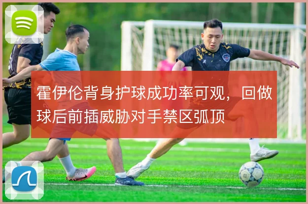 霍伊伦背身护球成功率可观,回做球后前插威胁对手禁区弧顶